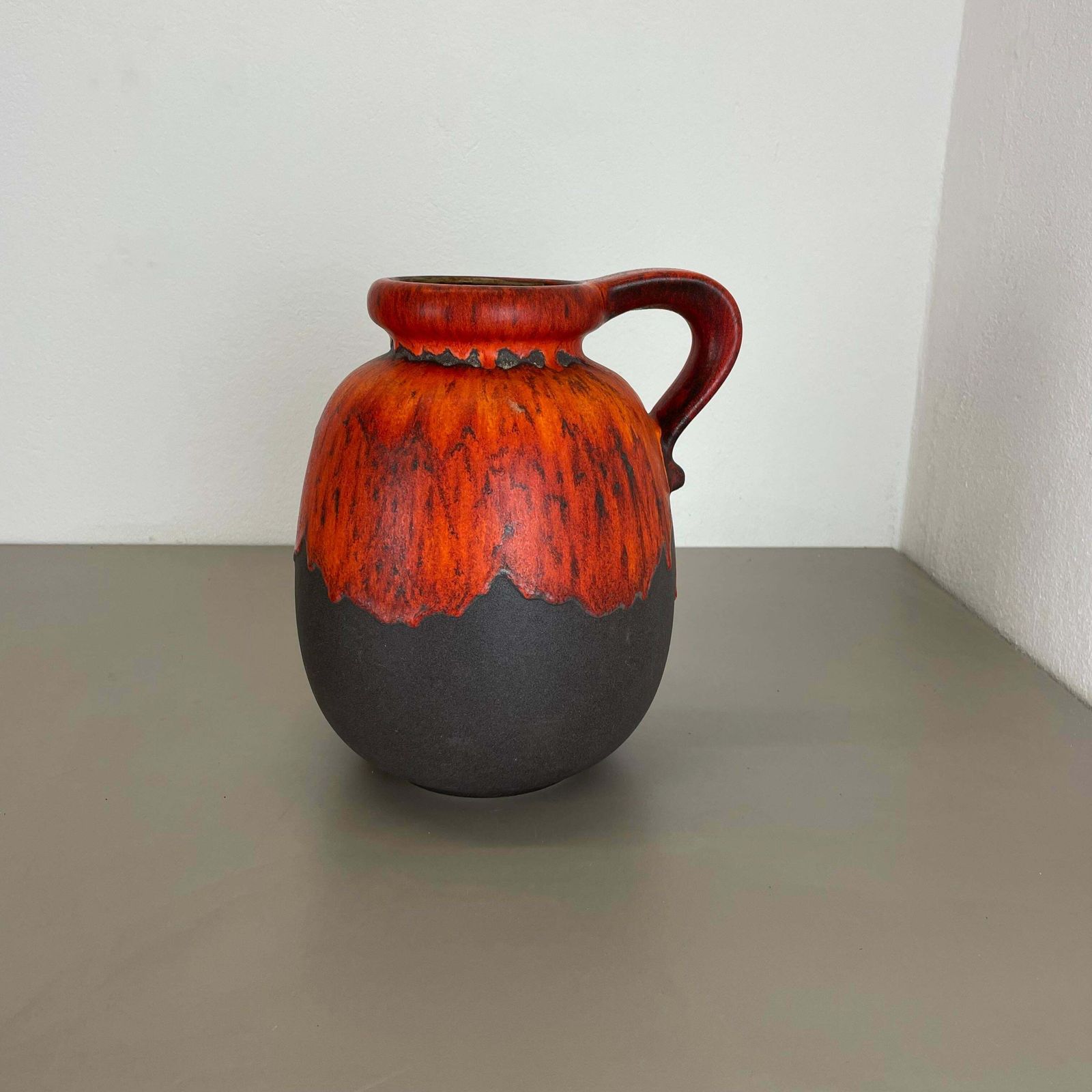 Large Pottery Super Colour Fat Lava Multi Colour 484 30 Vase Scheurich Wgp 1970s photo furniture