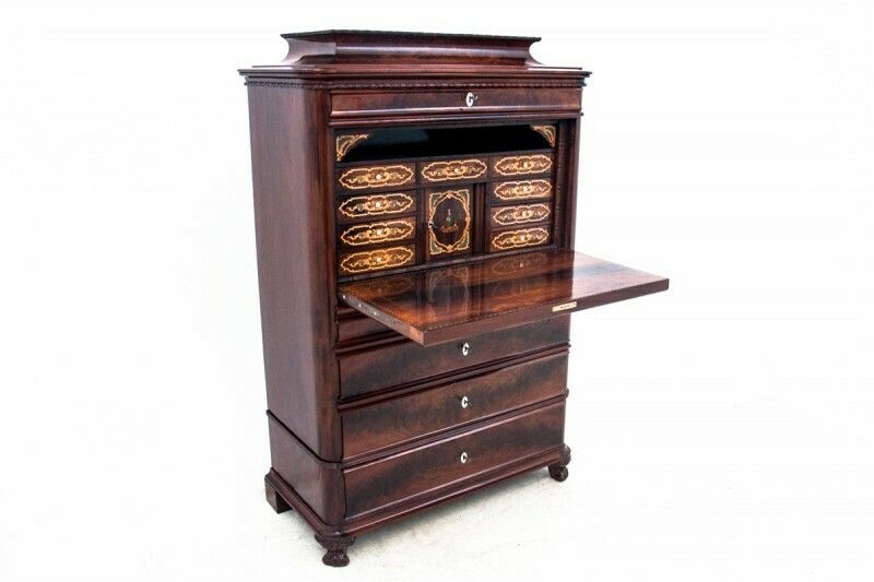 Ancient Secretary, Northern Europe, Circa 1860. After Renovation. photo for sale