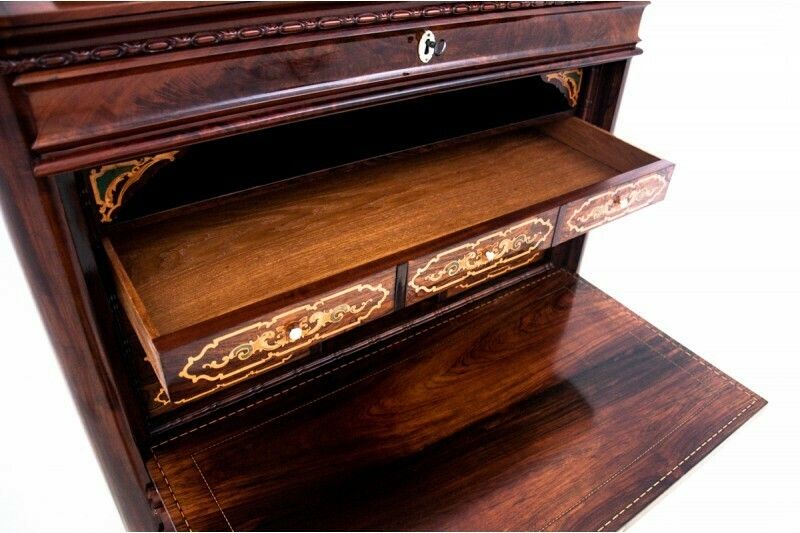 photo furniture Ancient Secretary, Northern Europe, Circa 1860. After Renovation.