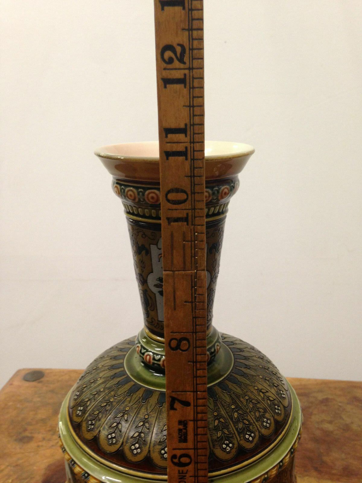 photo for sale Superb Villeroy And Boch Mettlach Art Nouveau Very Fine Quality Vase C.1890 1591