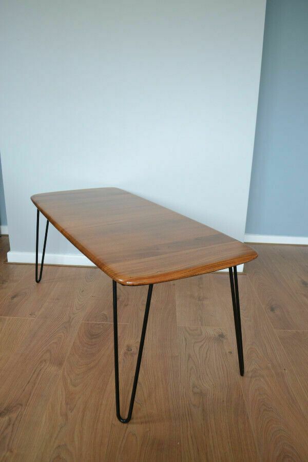 Vintage Ercol Elm Coffee Table With Hairpin Legs photo 190.0