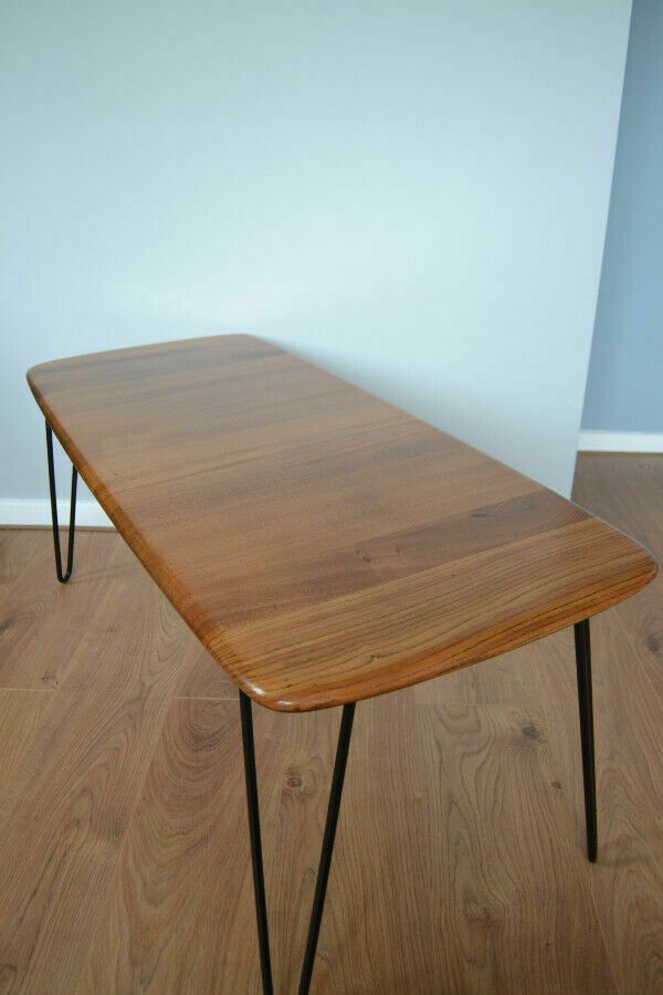 Vintage Ercol Elm Coffee Table With Hairpin Legs photo buy