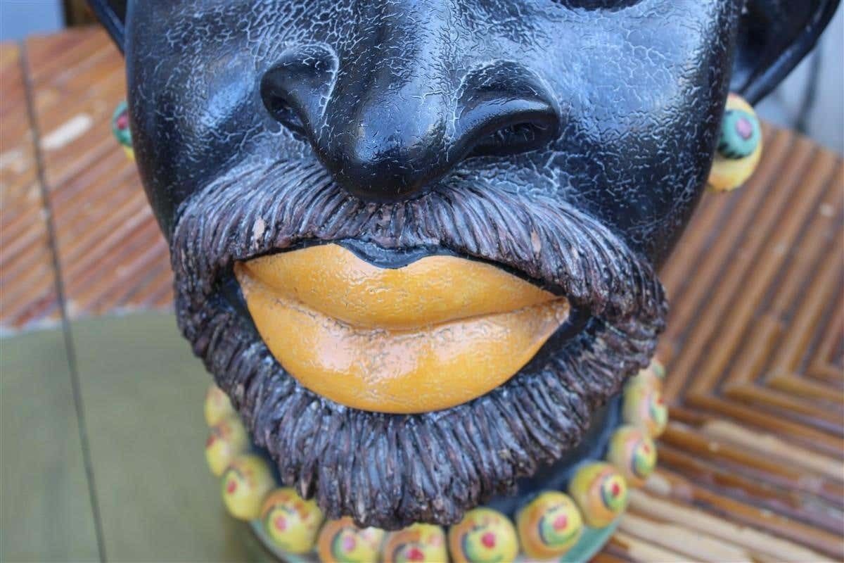 photo for sale Great Pair Of Moor's Heads Museum Albanian Artist Besnik Arizaj Sicily 1990s