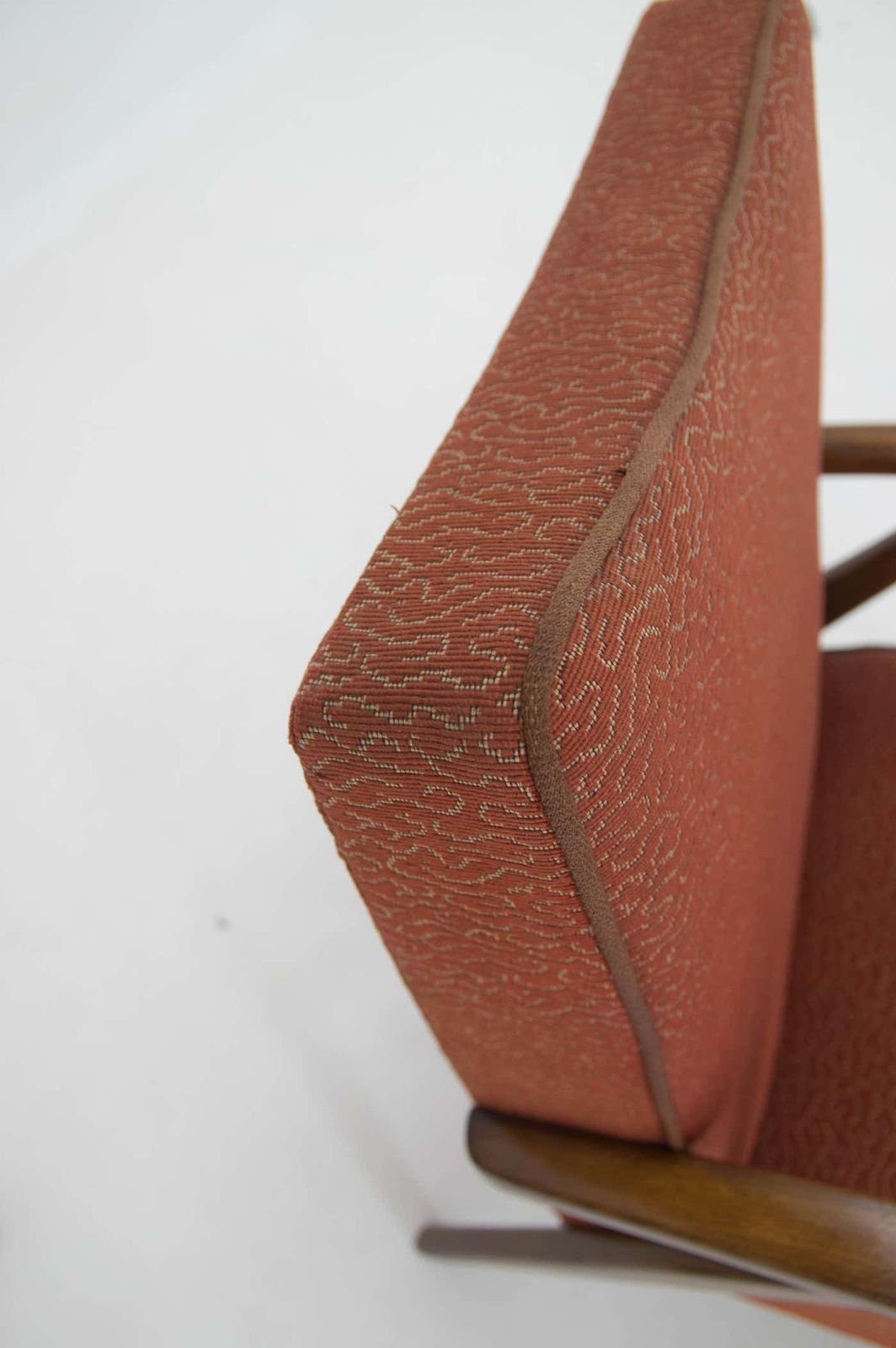 496.0 Red Armchair, 1960s, Czechoslovakia photo