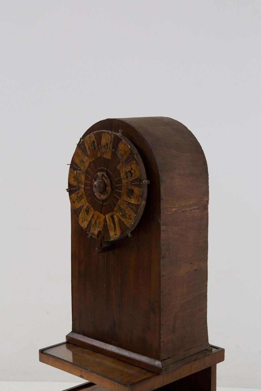 Antique Wooden Roulette Game Wheel With Applied Figures photo furniture