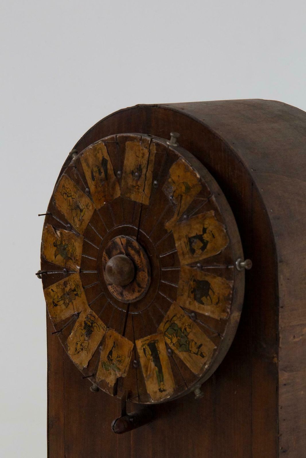 Antique Wooden Roulette Game Wheel With Applied Figures photo vintage
