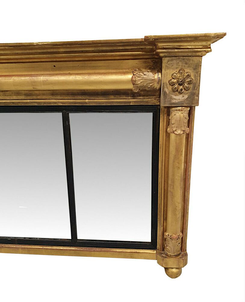 A Fabulous Unusual Early 19th Century William IV Giltwood Compartmental Mirror photo furniture