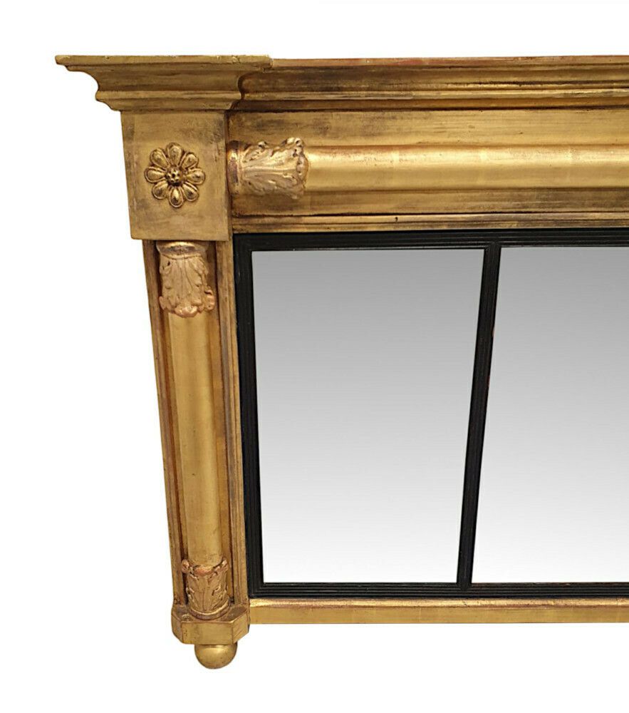 A Fabulous Unusual Early 19th Century William IV Giltwood Compartmental Mirror photo Home Decor
