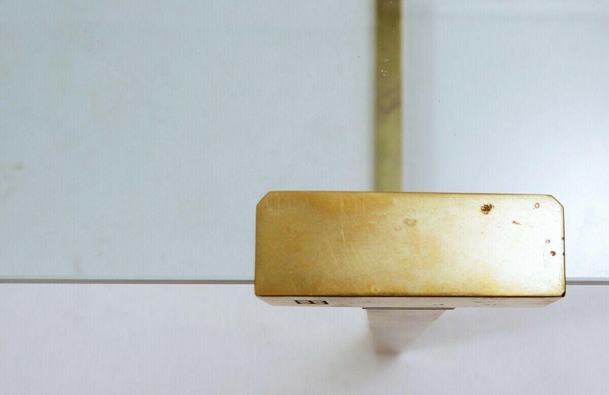 Mid Century Modern Brass & Glass Dining Table By Peter Ghyczy photo 3160.0