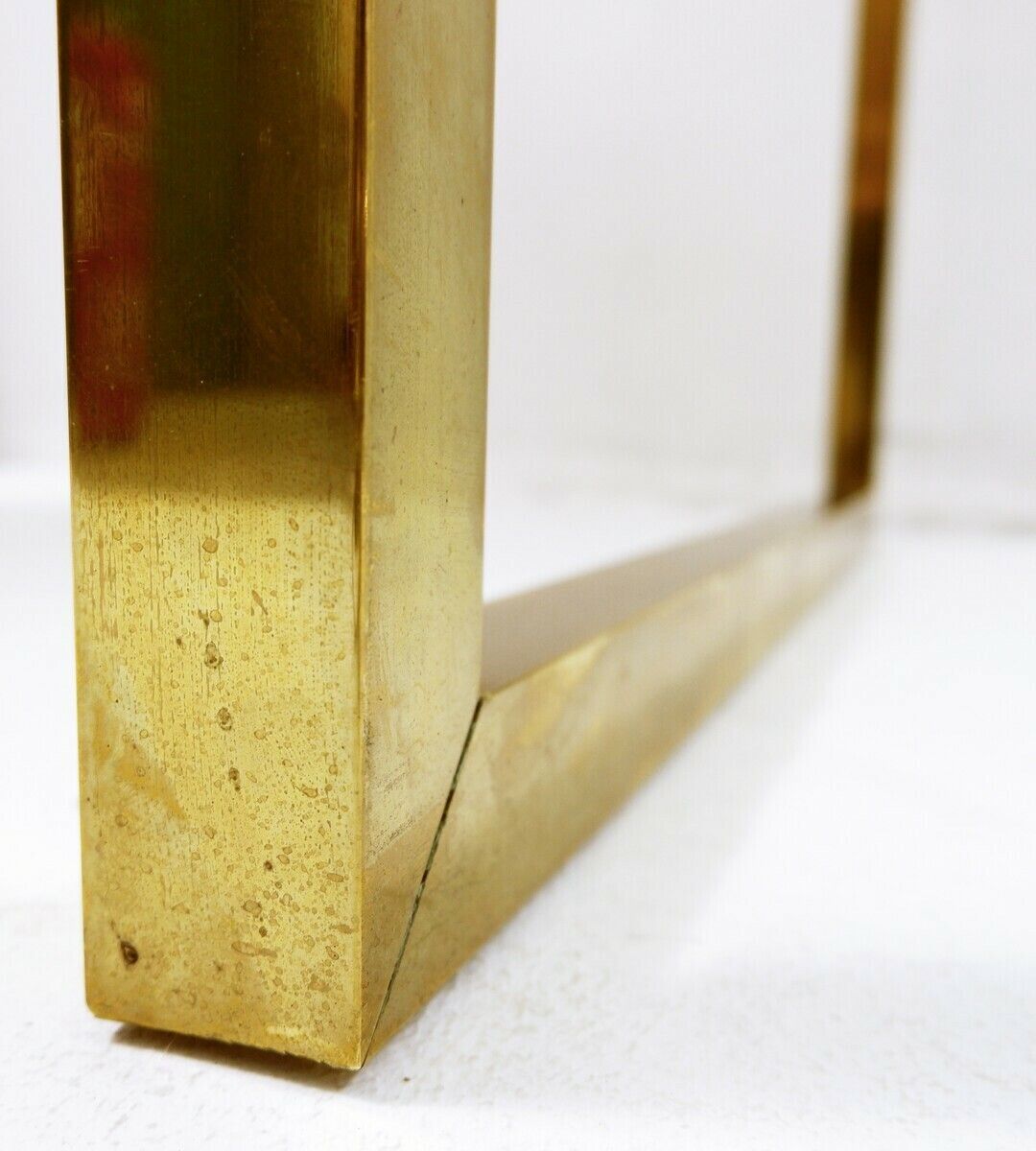 photo furniture Mid Century Modern Brass & Glass Dining Table By Peter Ghyczy