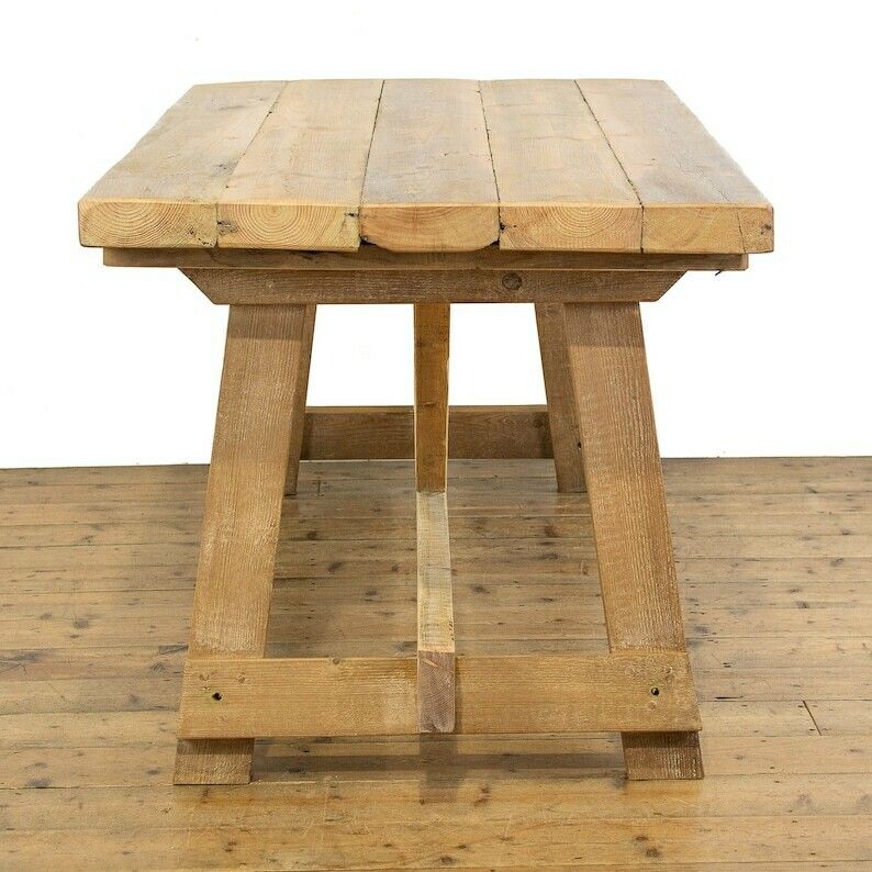 French Farmhouse Style Kitchen Table | Kitchen Table | Dining Table | Pine Tables | Farmhouse Furniture (M 4804) photo for sale