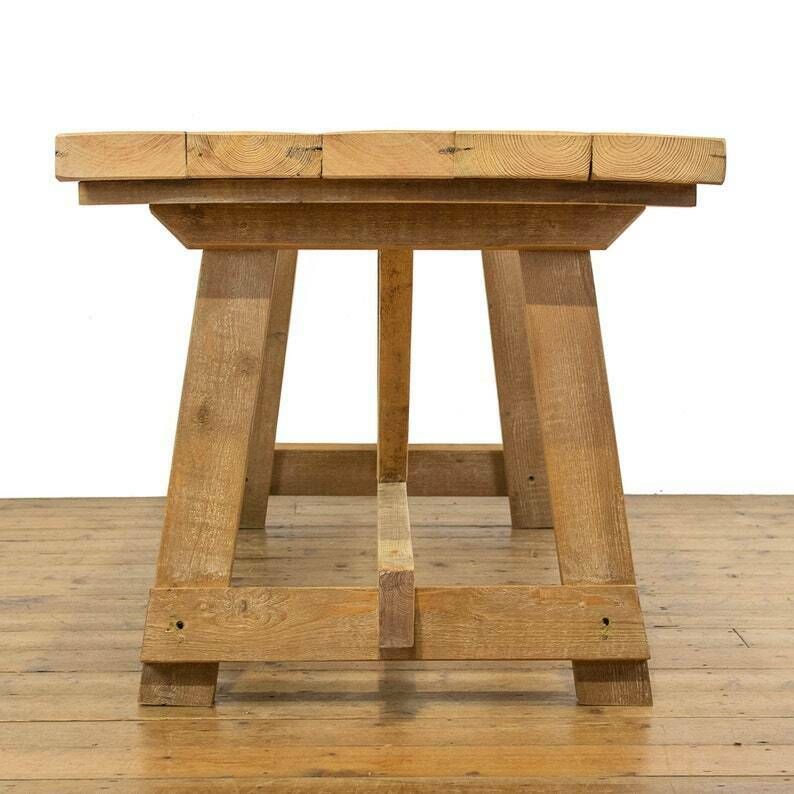 French Farmhouse Style Kitchen Table | Kitchen Table | Dining Table | Pine Tables | Farmhouse Furniture (M 4804) photo vinterior