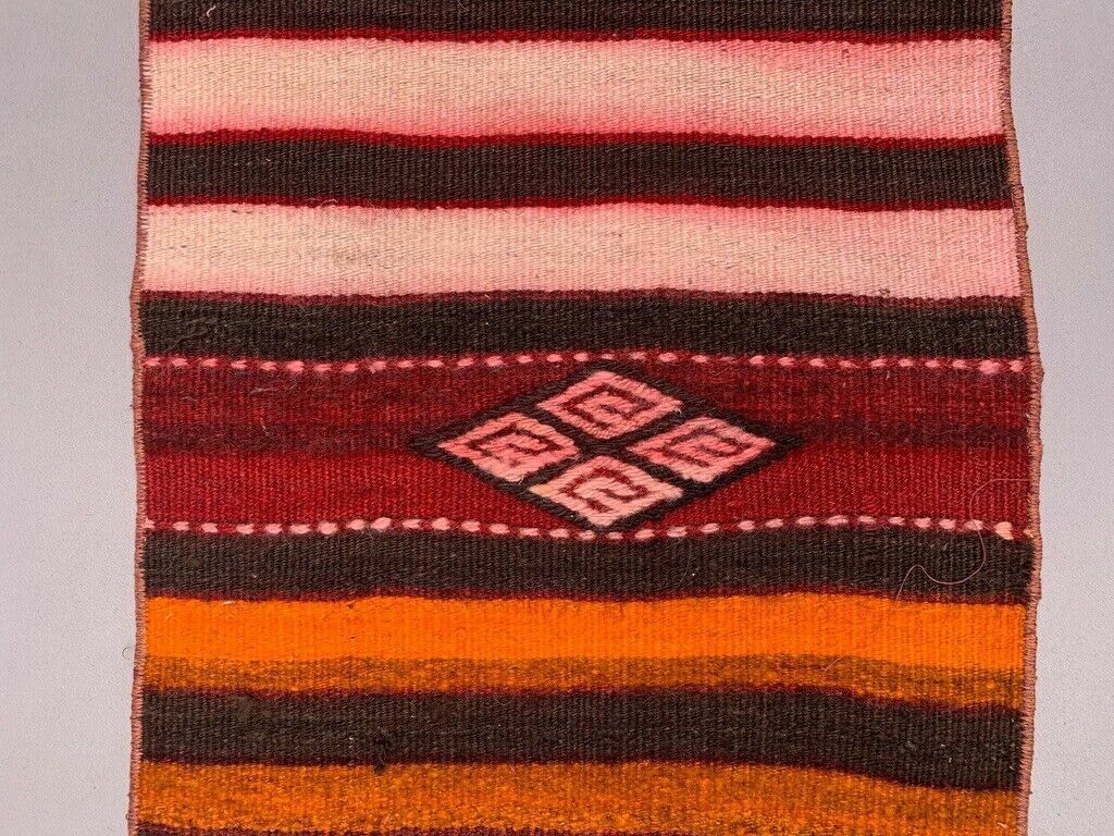 Old Turkish Narrow Kilim Runner 362x45 Cm Shabby Chic, Vintage Kelim photo 235.0