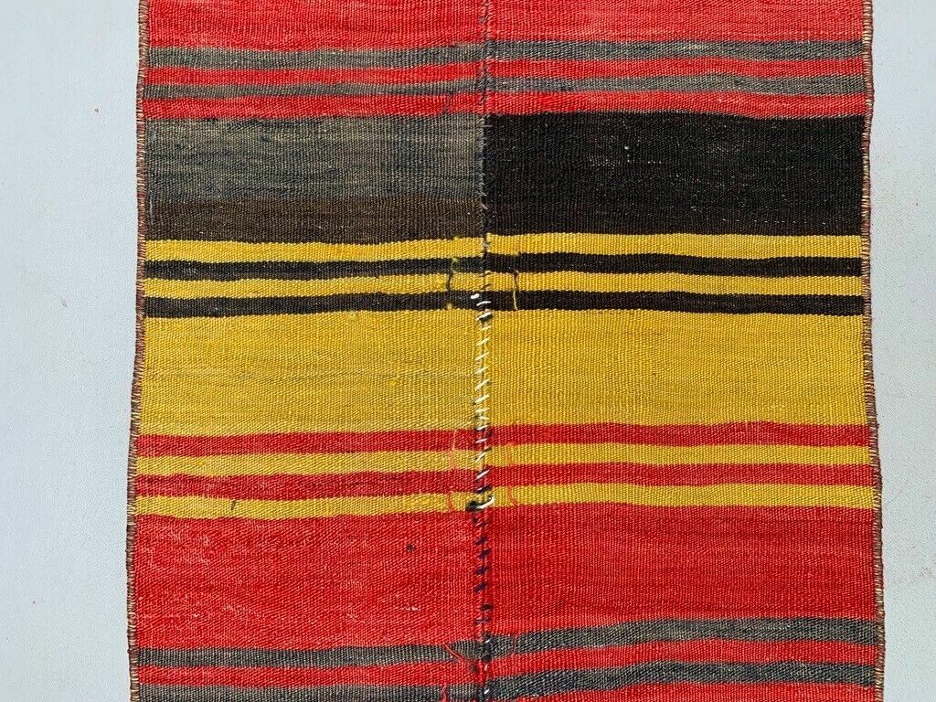 Old Turkish Narrow Kilim Runner 322x48 Cm Shabby Chic, Vintage Kelim photo Textiles