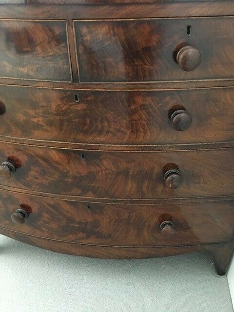 George 111 Bow Fronted Chest Of Drawers photo furniture
