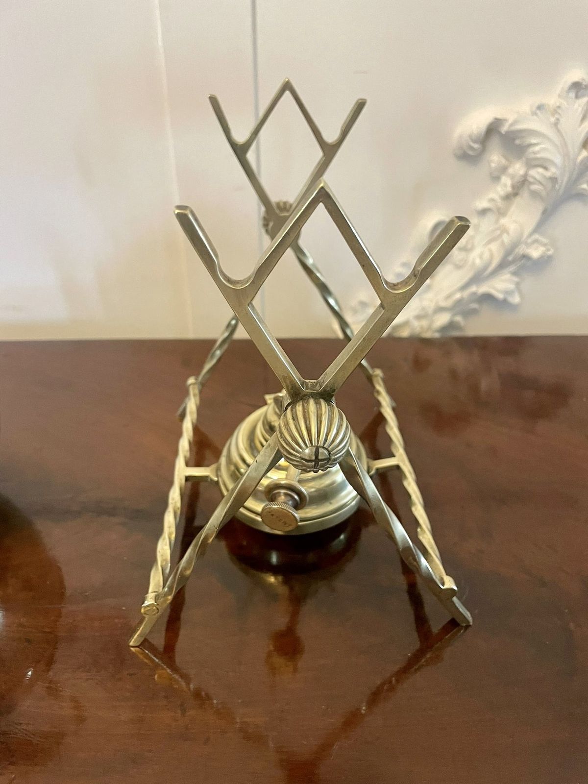 Antique 19th Century Quality Brass Spirit Kettle On Stand photo for sale
