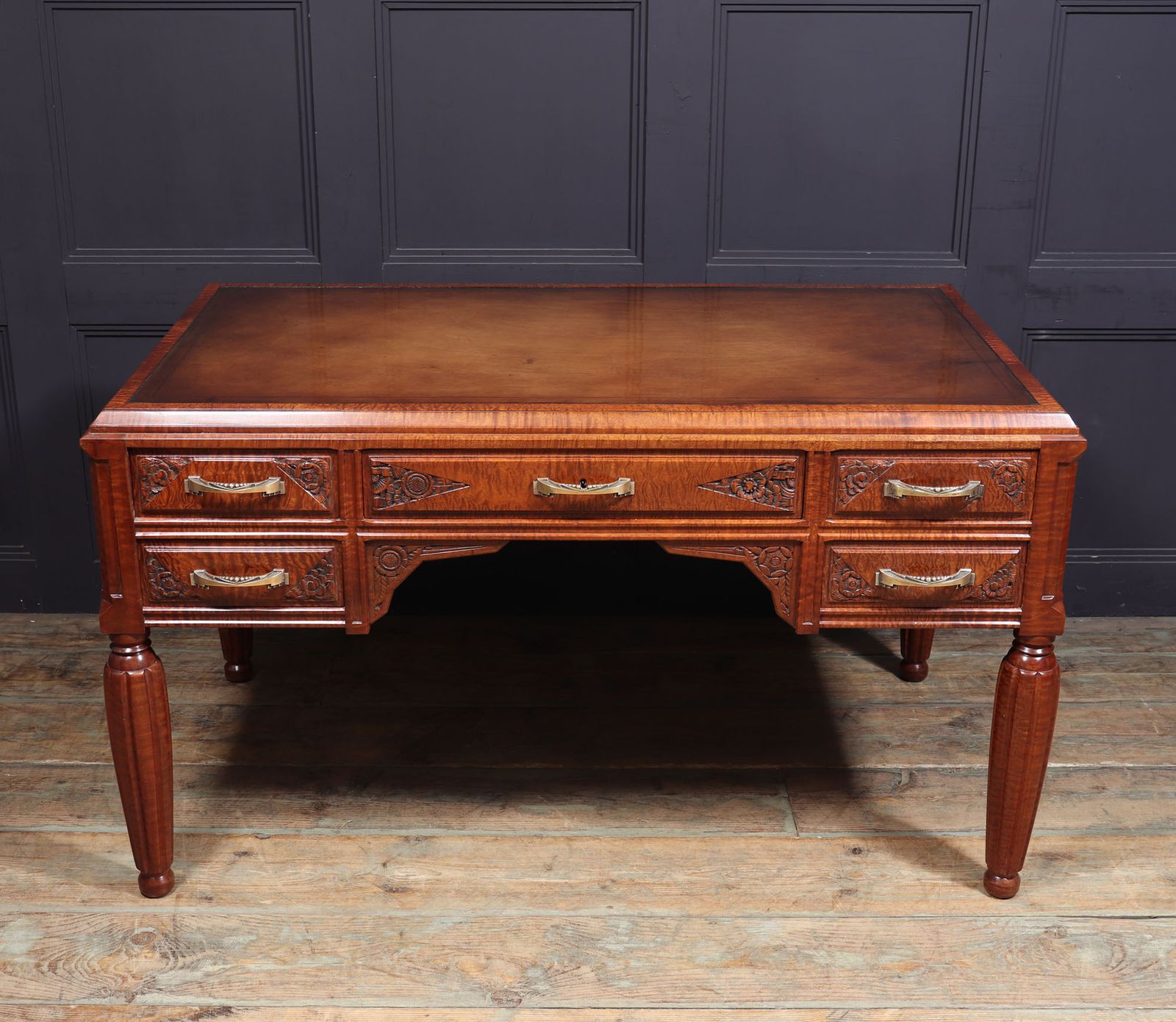 French Art Deco Desk In Pommelle Sapelle photo Furniture