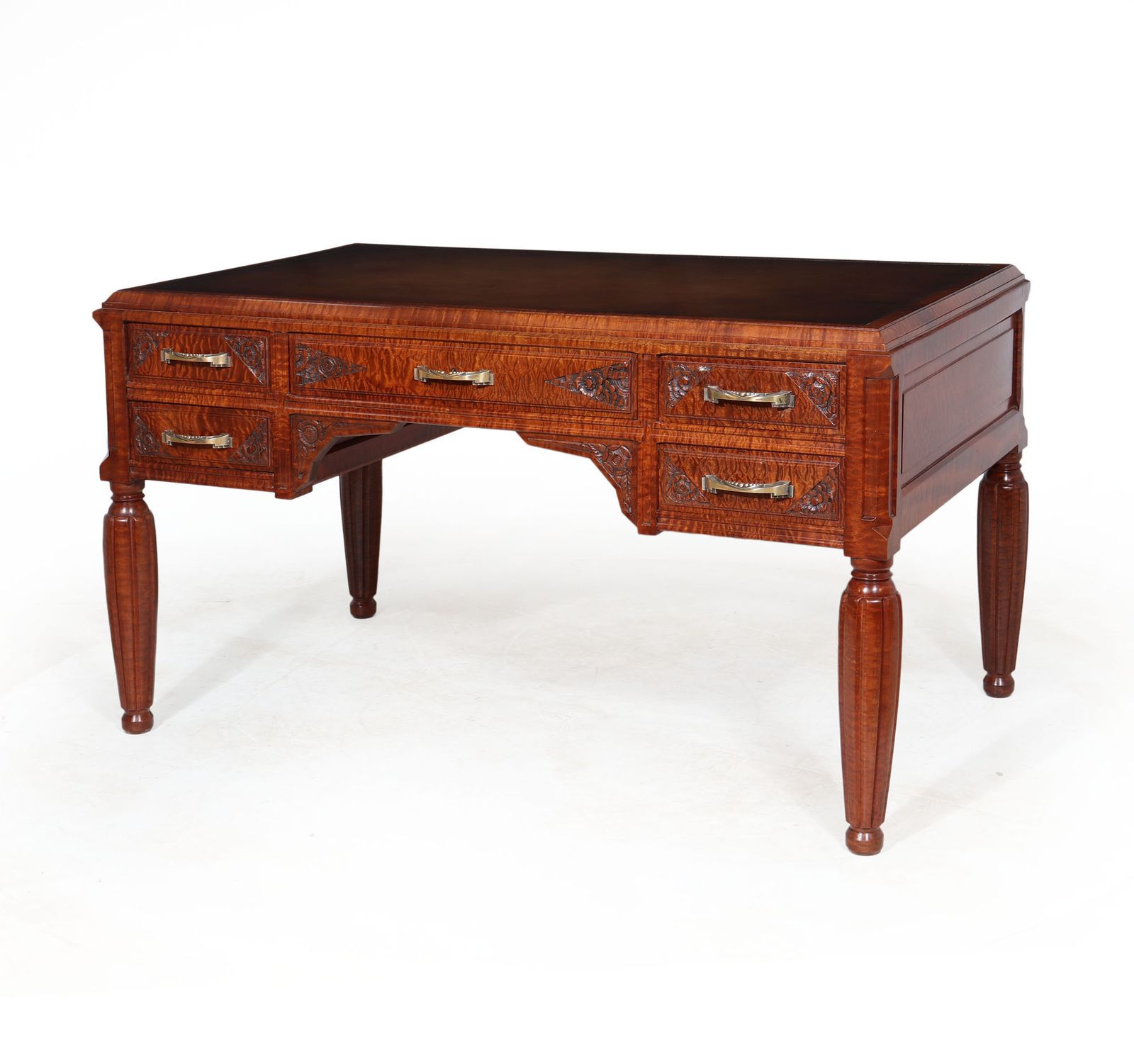 French Art Deco Desk In Pommelle Sapelle photo for sale