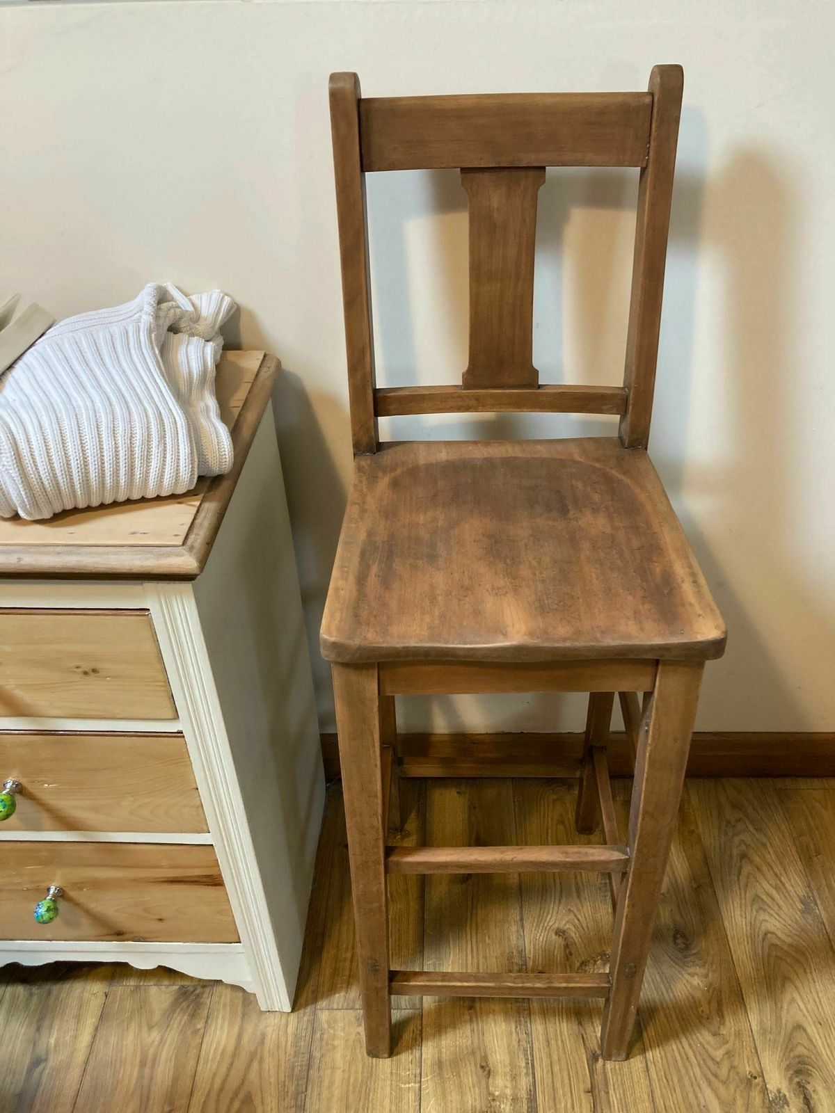 Upcycled Tall Wooden Bar Stool End Of Season Clearance Sale!!!! photo for sale