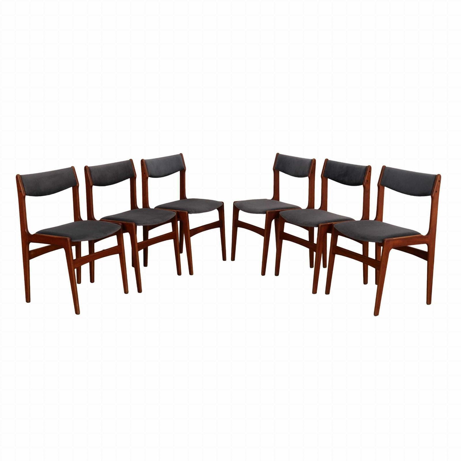 Set Of Six Teak Chairs, Danish Design, 1960s, Production: Denmark