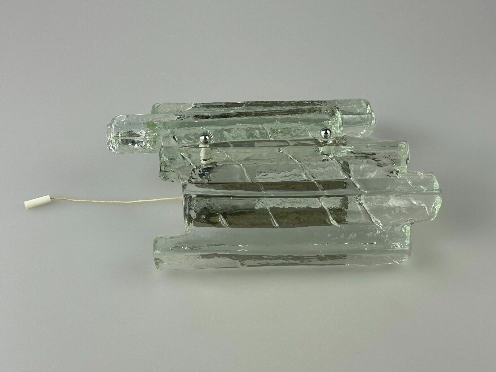 60s 70s Wall Lamp Wall Sconce Fischer Leuchten Germany Ice Glas Design photo buy