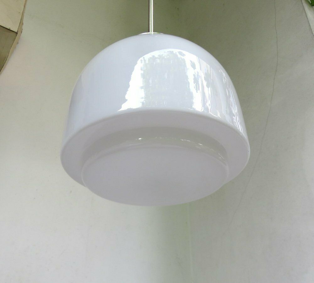 Bauhaus Ceiling Lamp In Opalinglas & Nickel Plated From Wmf Ikora, 1920s photo 2576.35