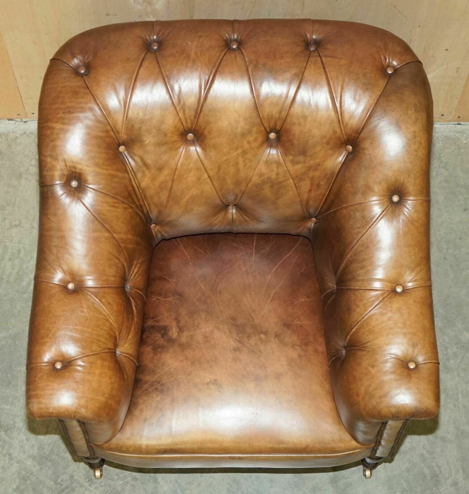 photo vinterior George Smith Somerville Brown Leather Chesterfield Armchair