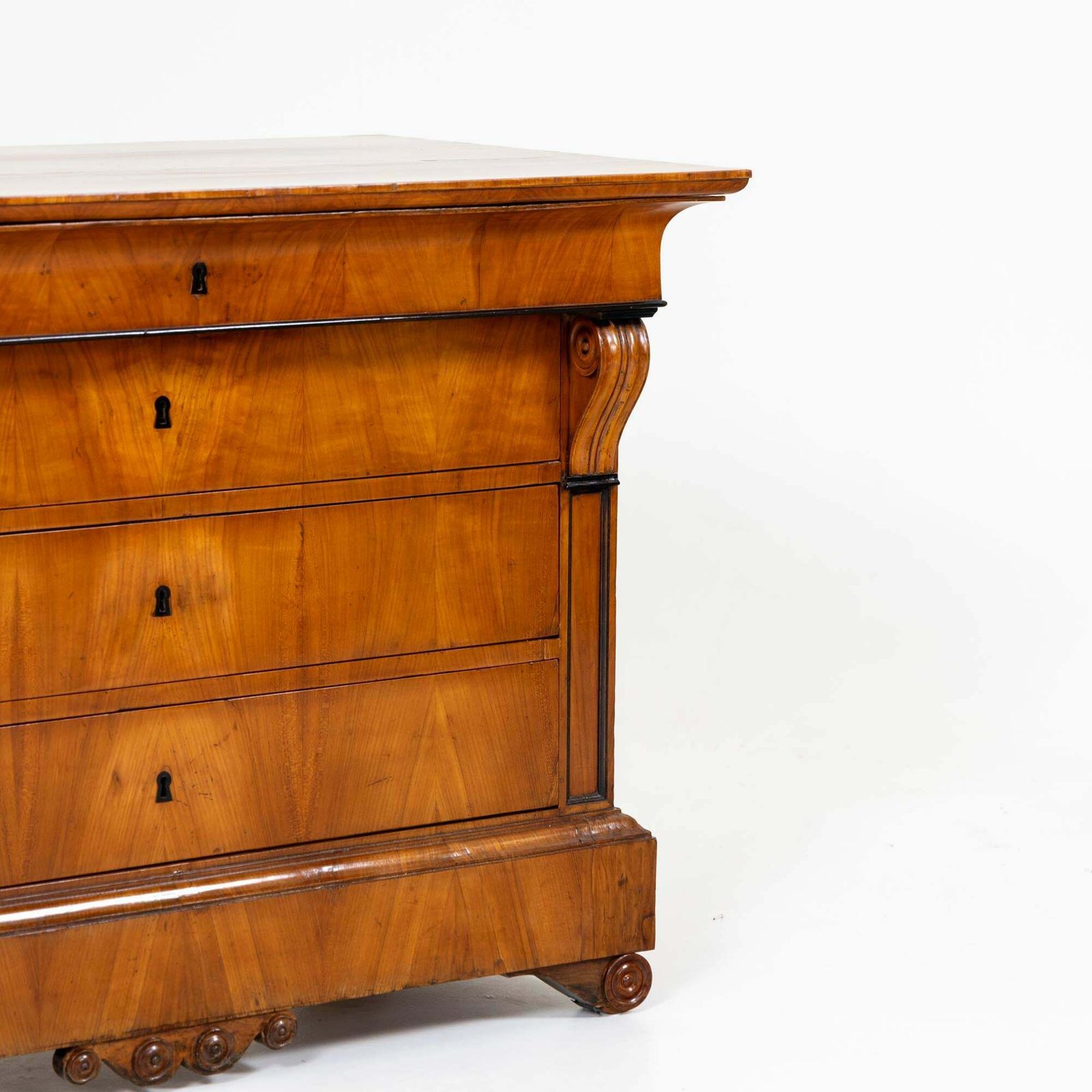 Biedermeier Chest Of Drawers With Cherry Veneer, Circa 1830 photo vinterior