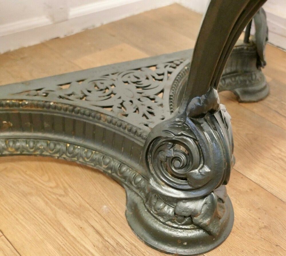 Furniture Colebrookdale Art Nouveau Half Round Hall/Garden Table photo