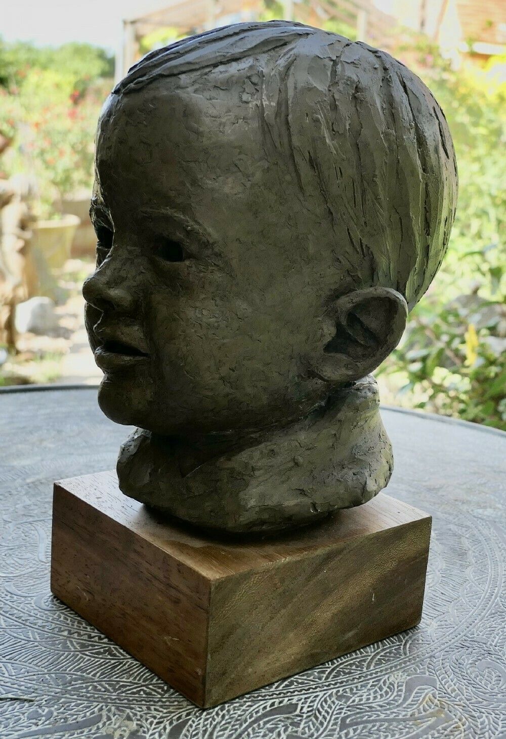 Artist’s Model Bust Of A Very Young Smiling Boy, Signed And Dated photo for sale