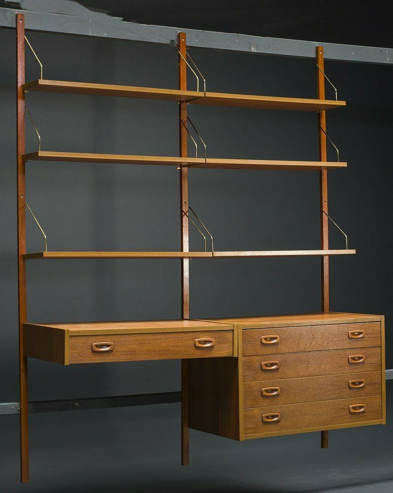 Danish Teak Ps Modular Wall Shelves By Preben Sørensen For Randers Møbelfabrik, 1960s, 11 . Set photo furniture