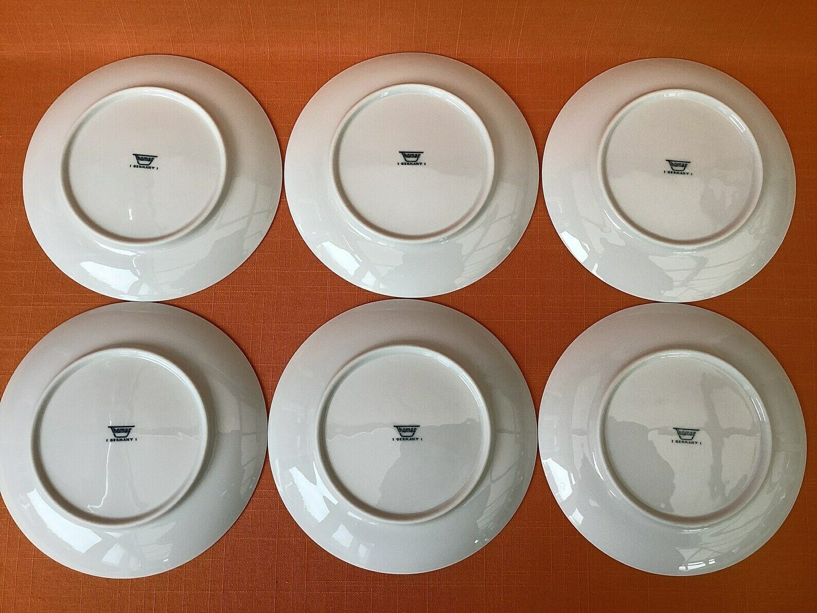 Thomas Germany theebordes en cakebordje in het 'Summer'-design, jaren 1970 (set van 7), retro Thomas porselein Summertime-bordes (7"), Rosenthal photo 55.0