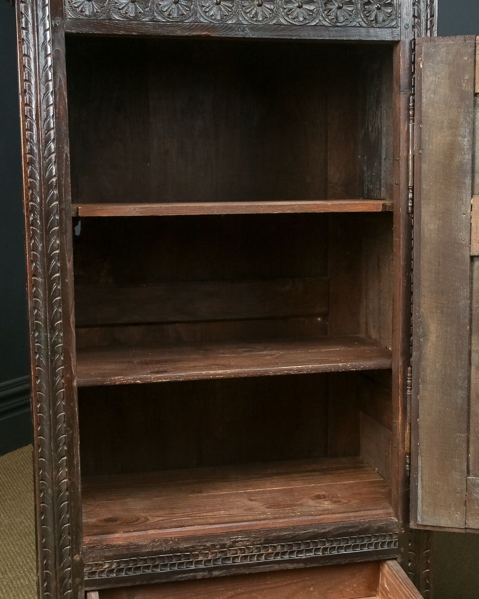 2150.0 French 19th Century Chestnut Carved Kitchen Housekeepers Food Cupboard (Circa 1830) photo