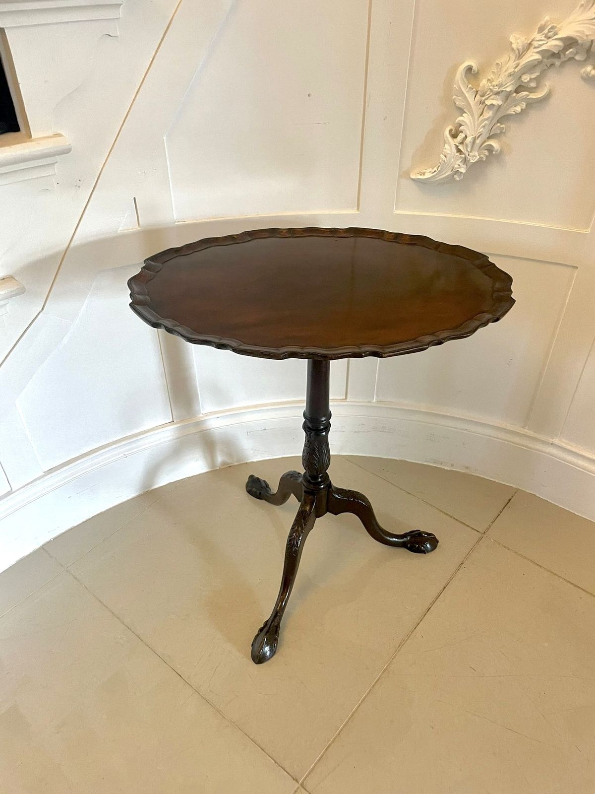 Antique 19th Century Quality Carved Mahogany Side Table photo 1285.0