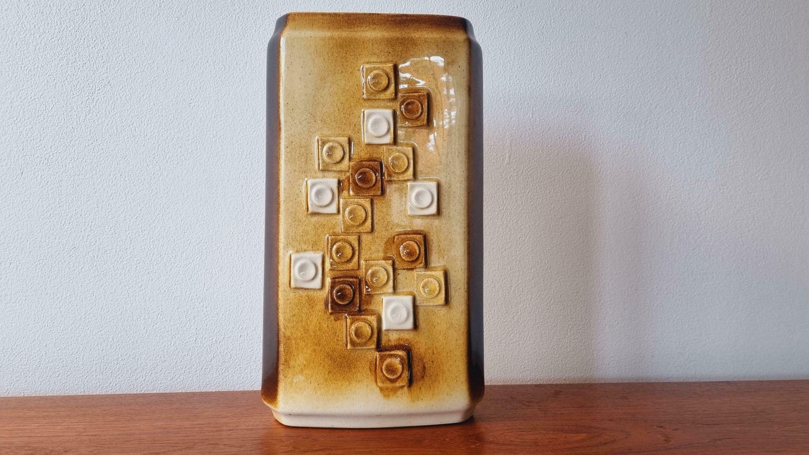 Rare Midcentury Ceramic Vase Mosaic, Ditmar Urbach, 1970s photo for sale