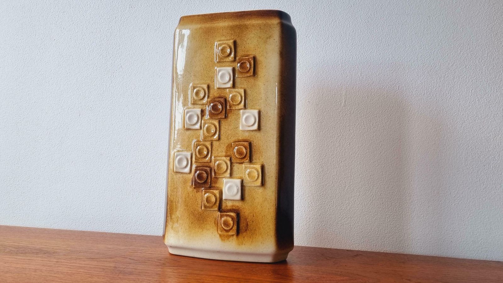 Rare Midcentury Ceramic Vase Mosaic, Ditmar Urbach, 1970s photo Home Decor
