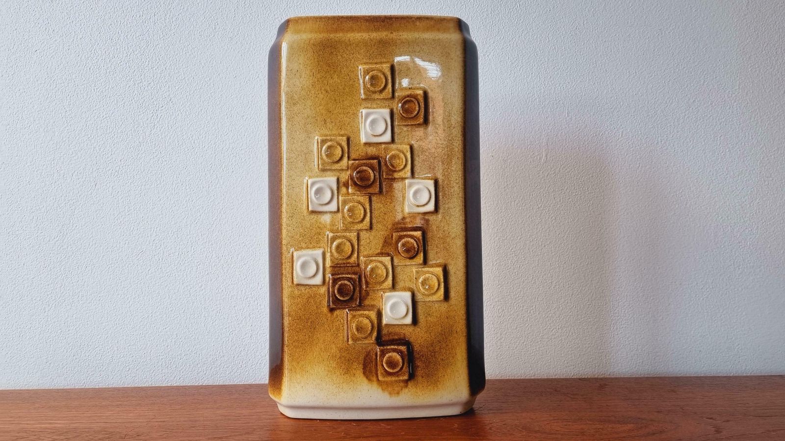 photo for sale Rare Midcentury Ceramic Vase Mosaic, Ditmar Urbach, 1970s