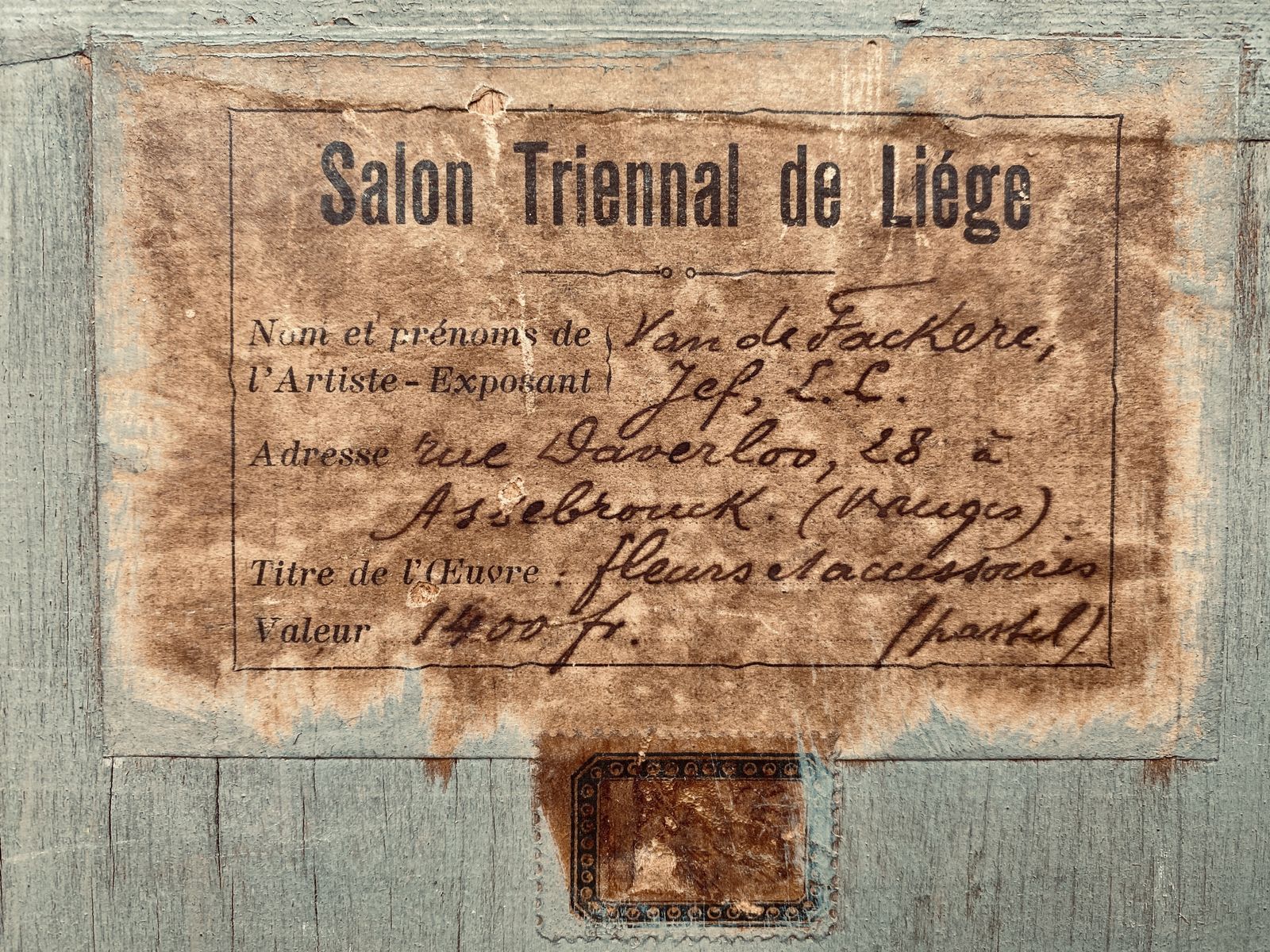 3200.0 Joseph Vande Fackere, Bruges 1879 – 1946, Les Fleurs Et Accessoires, Pastel photo