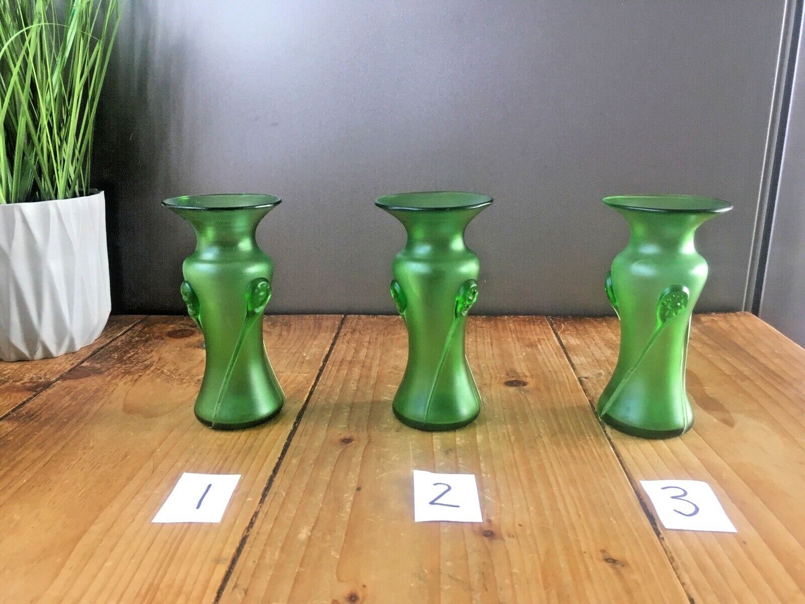 1 Art Nouveau Bohemian Czech Iridescent Trailed Tadpole Vase Loetz Vesuvian photo Home Decor
