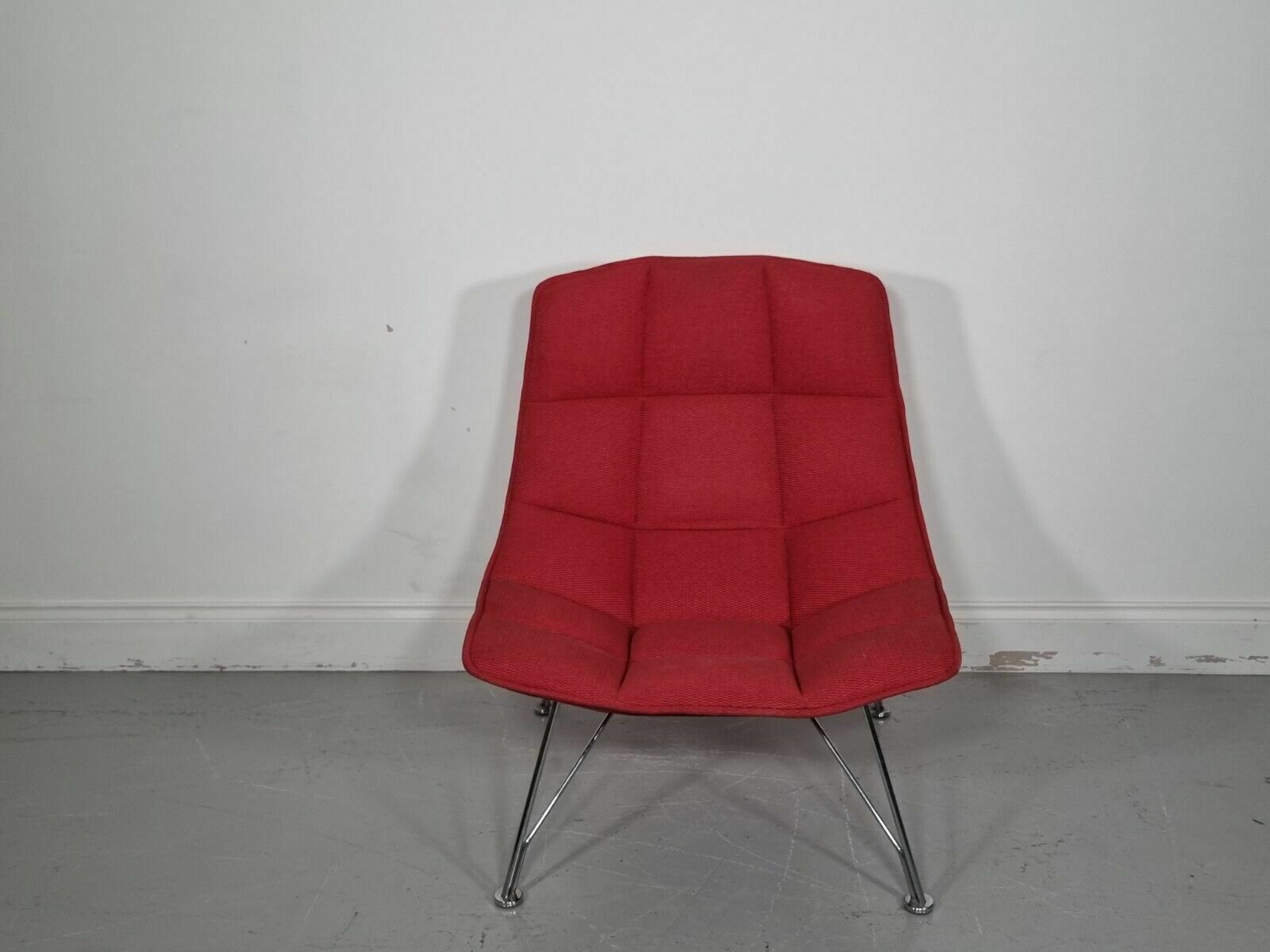 Knoll Jehs And Laub Lounge Chair In Red Fabric (Pic 4