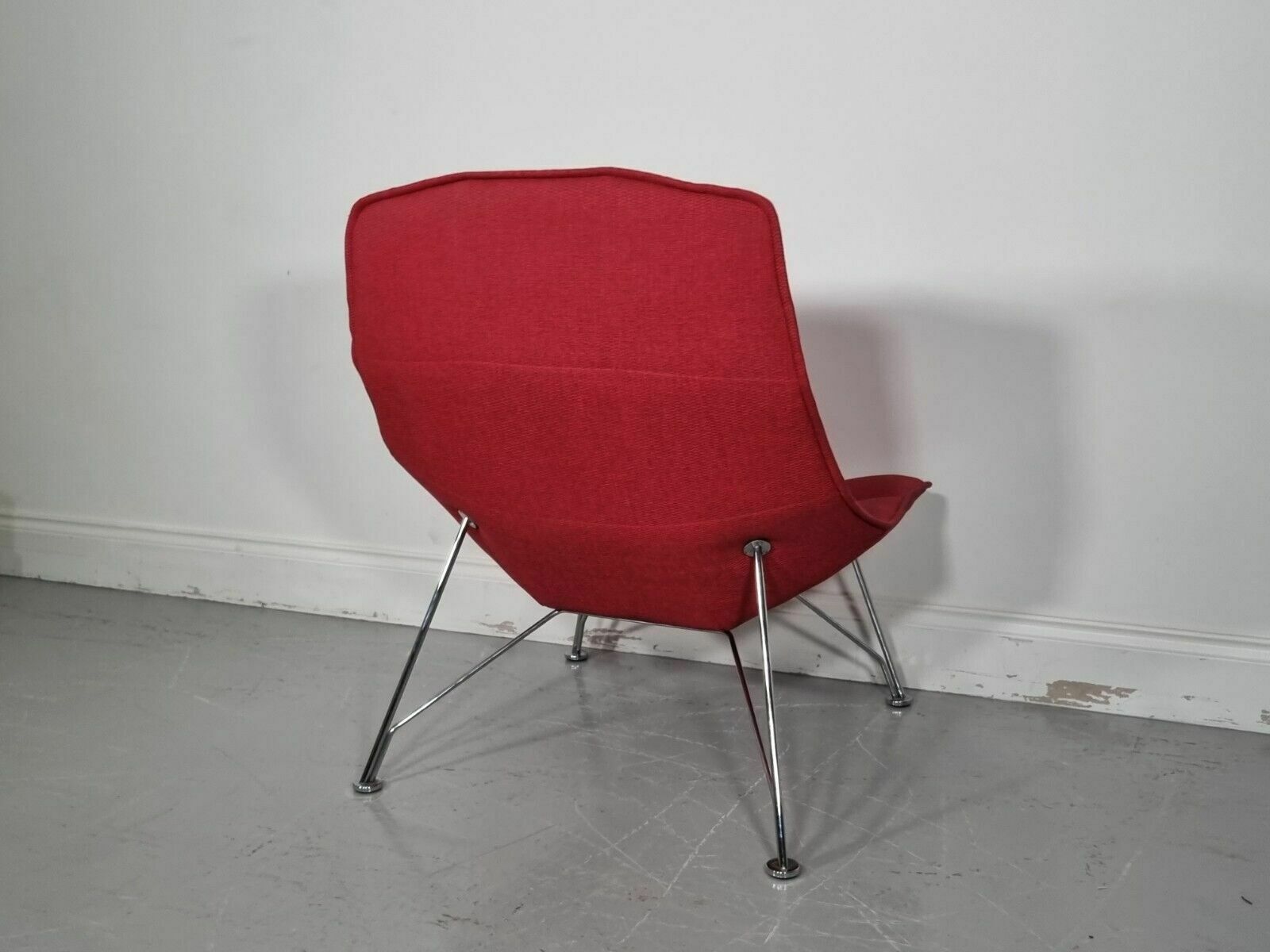 Knoll Jehs And Laub Lounge Chair In Red Fabric (Pic 4 photo vinterior