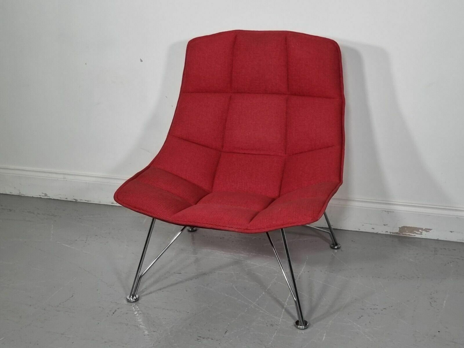 photo furniture Knoll Jehs And Laub Lounge Chair In Red Fabric (Pic 4