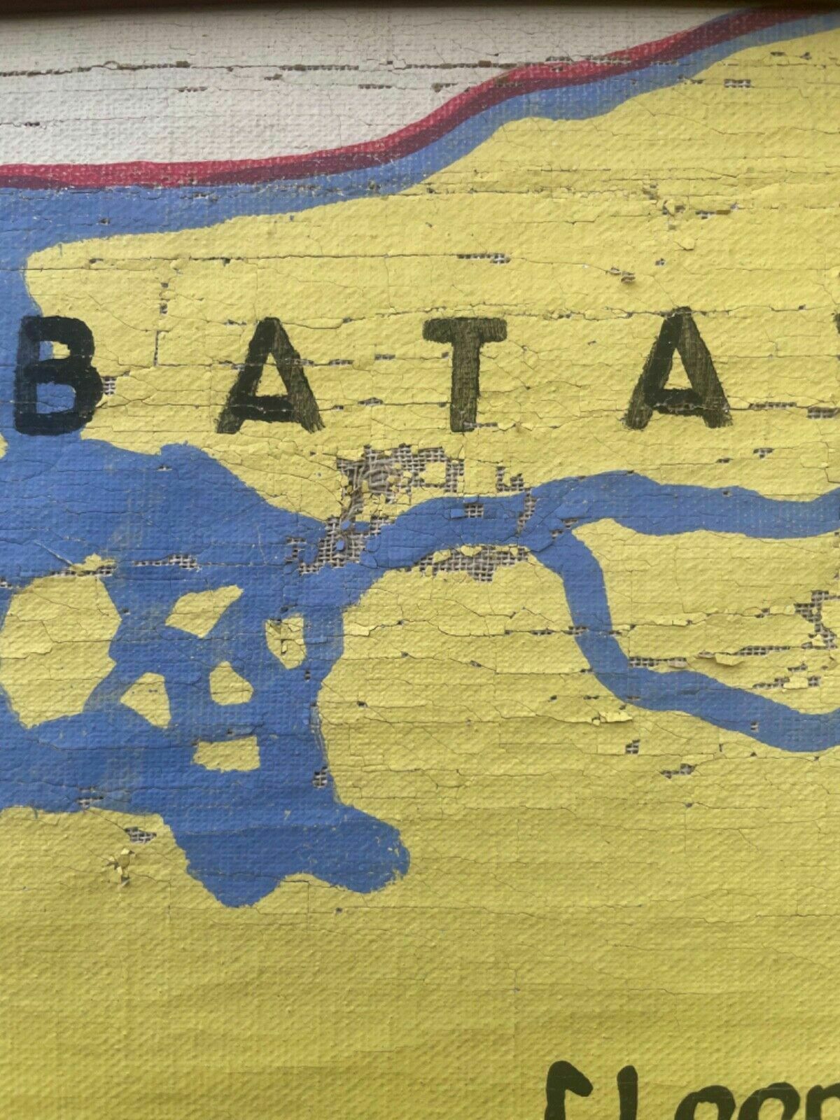 Art Rare Vintage Map Of Belgium Screen Printed In Belgium Roll Down School Map photo