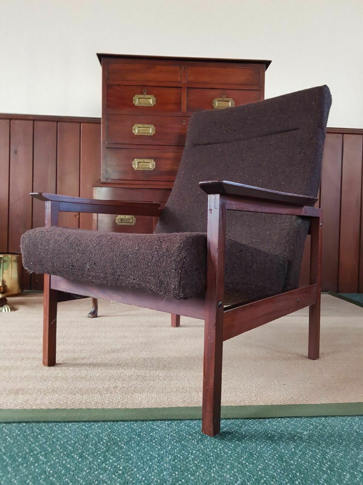 Teak 'Kyoto' Armchair Chair And Two Tables By Guy Rogers. 4 Pieces photo vintage
