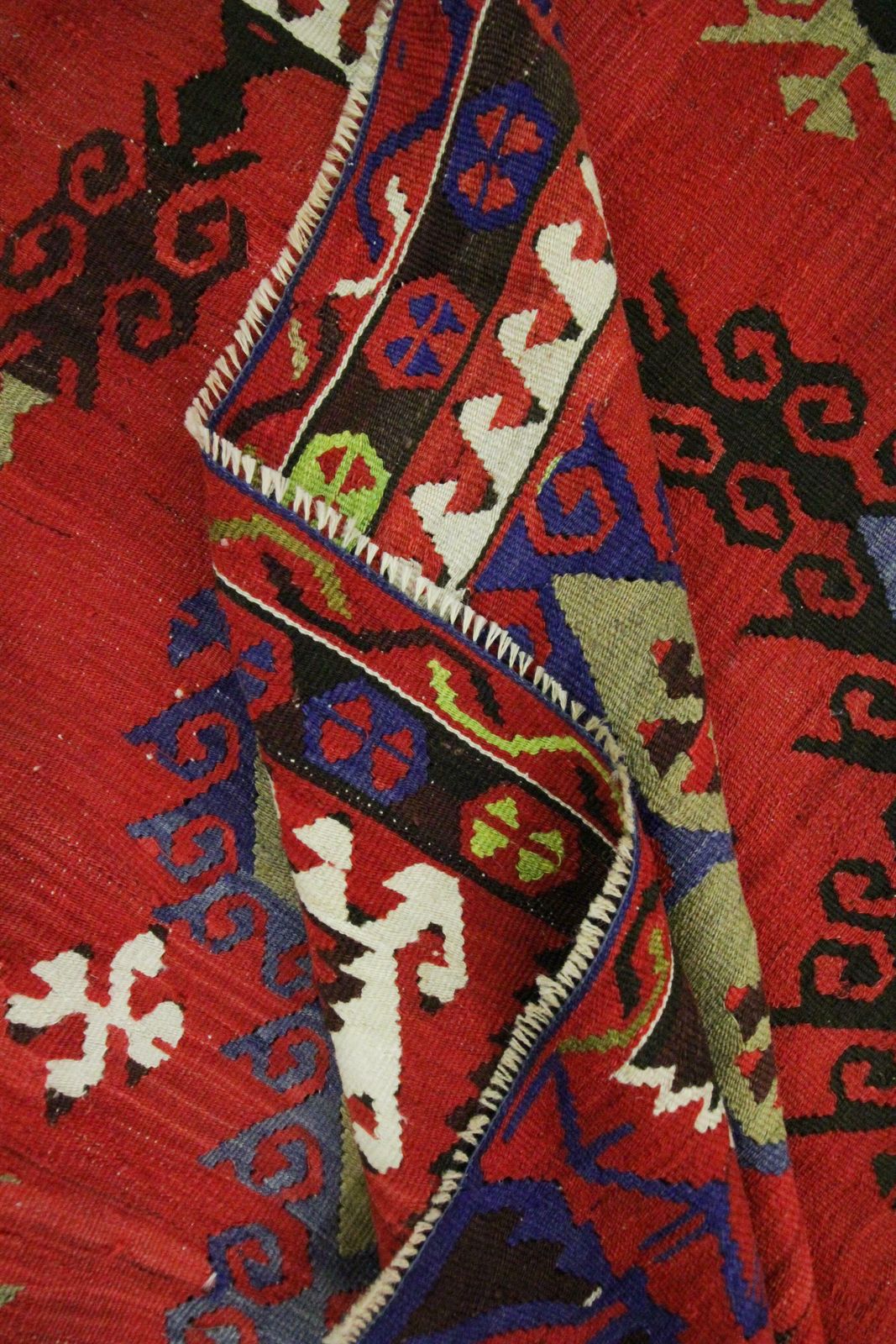 photo for sale Hand Woven Carpet Turkish Kilim Rug Traditional Sarkisla Red Area Rug