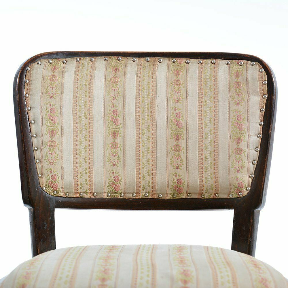 Furniture Original Dining Chairs By Thonet In Original Vintage Fabric, 1940, Set Of 4 photo