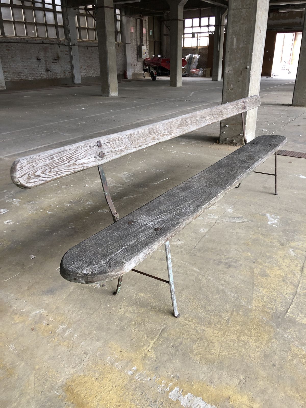 Long Garden Bench In Original Good Condition, 1950s