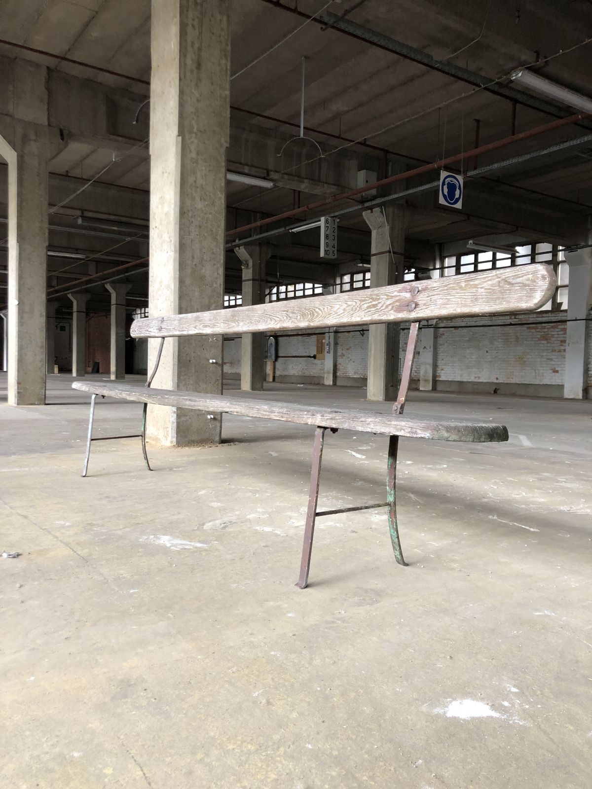 photo for sale Long Garden Bench In Original Good Condition, 1950s