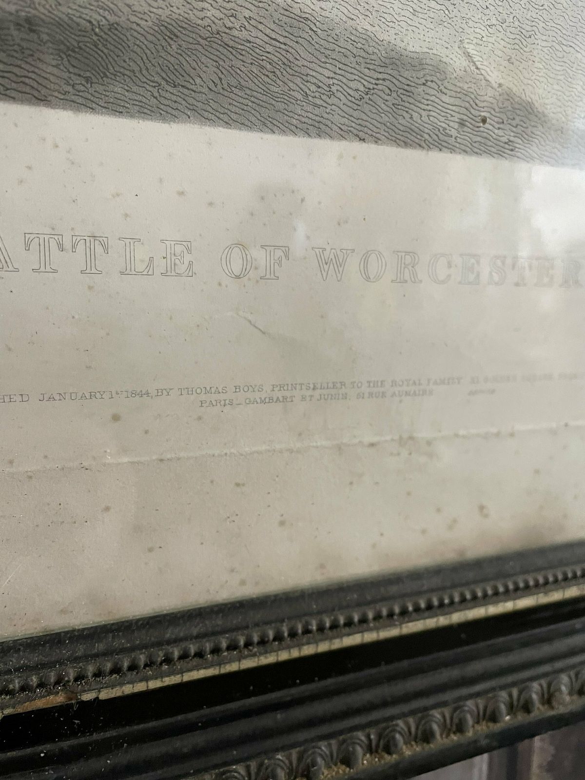 photo for sale Large The Battle Of Worcester Antique 1651 Mezzotint By W Giller After T Woodward Published By T Boys 1844