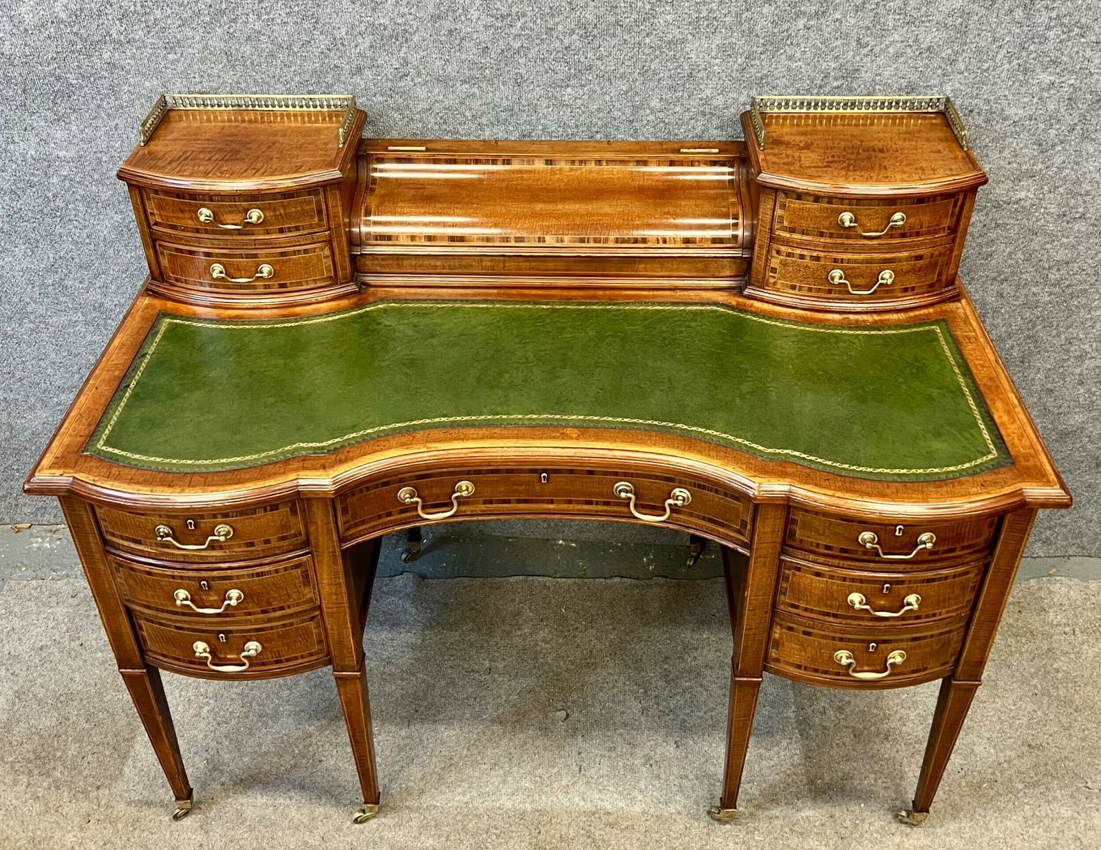 Antique Mahogany & Inlaid Carlton House Desk photo furniture